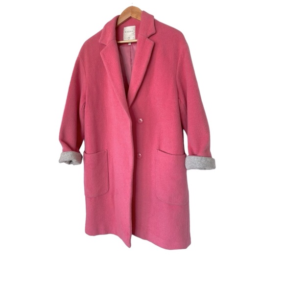 oversized pink wool coat sz 77 ( Korean)/ 12 ( USA ) - Picture 3 of 5